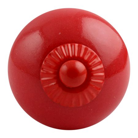 Solid Red Orange Fitting Ceramic Knob